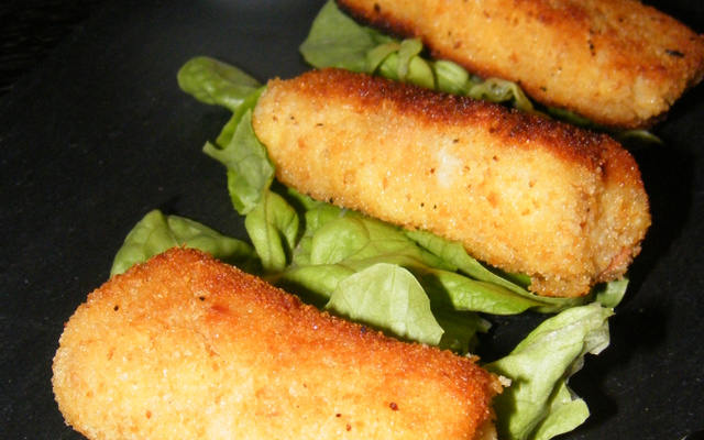 Croquettes de purée, jambon, gruyère