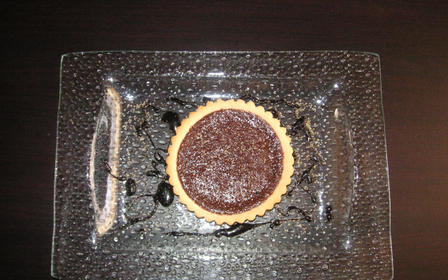 Tartelette au chocolat et à la vanille