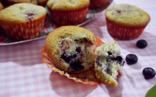 Muffins myrtilles et framboises