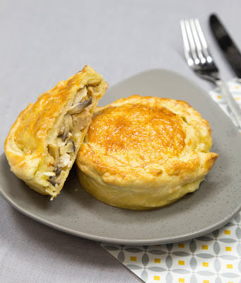 Mini-tourtes au poulet, comté et champignons