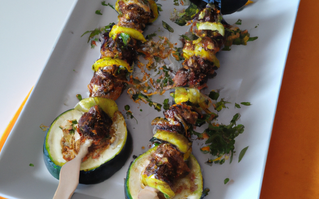 Brochette courgette à la tapenade et anchois