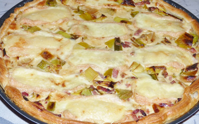 Tarte aux poireaux et au Maroilles