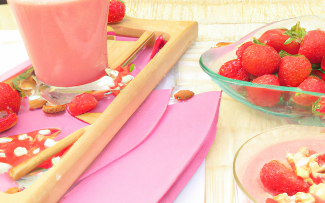 Smoothie de fraises au lait d'amandes