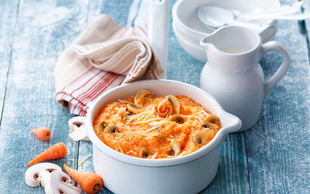 Purée de Floraline aux champignons et à l’emmental