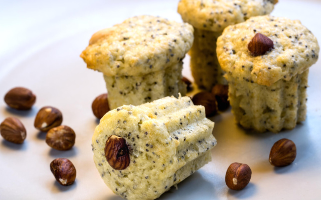 Petits cakes pavot noisette