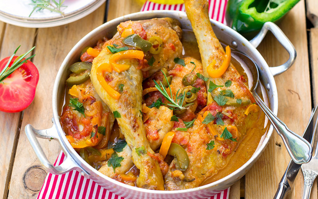Poulet basquaise au Cookeo