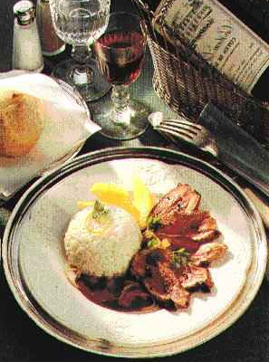 Magret de canard, sauce à l'orange