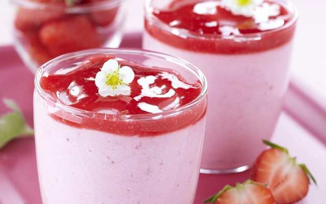 Mousse de fraises au tofu