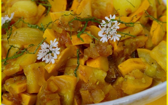 Chutney de courgettes jaunes