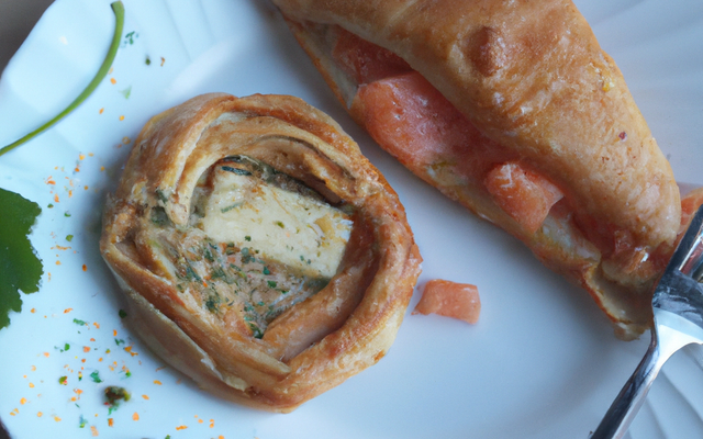 Chausson au saumon et Saint-Moret