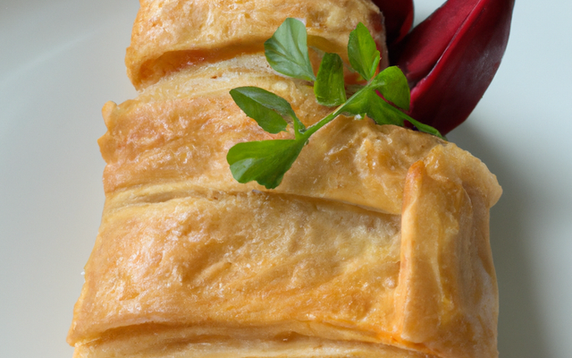 Feuilleté croquant au foie gras