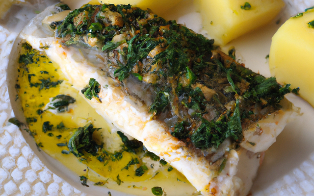 Daurade farcie au beurre persillé et son écrasé de pomme de terre
