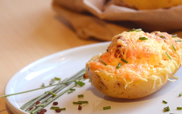 Pommes de terre farcies au chorizo