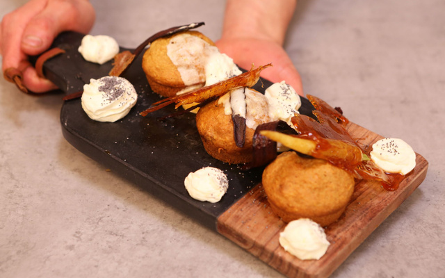 Carrot cake express, nappage citron, gingembre & pavot