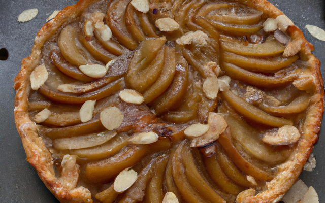 Tarte au poires au miel et amandes