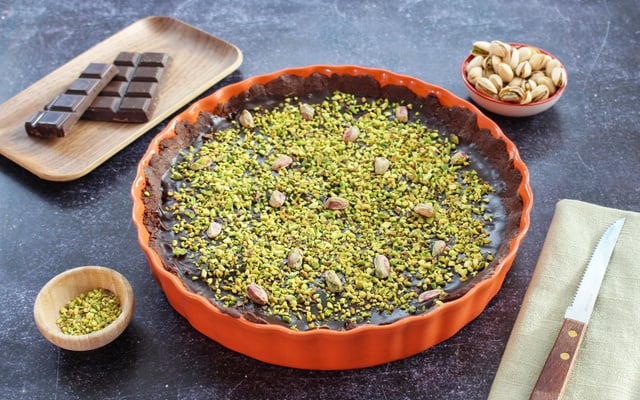Tarte croustillante façon chocolat de Dubaï à la pistache