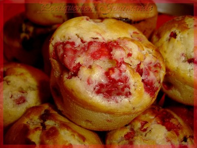 Muffins à la framboise et chocolat blanc