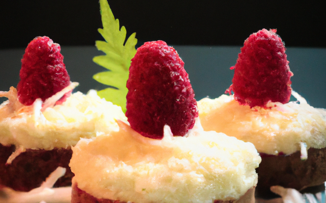 Petits gâteaux framboise et coco