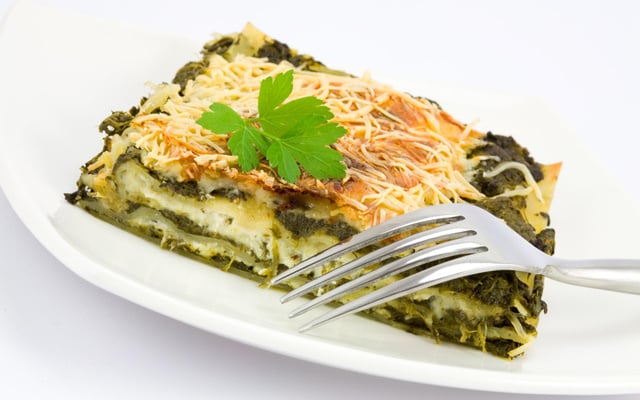 Lasagnes aux épinards et deux saumons au fromage à la crème Elle & Vire