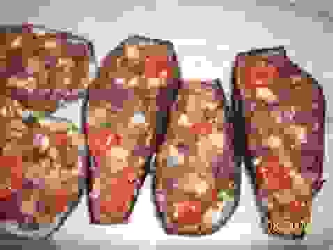 Aubergines farcies au fromage