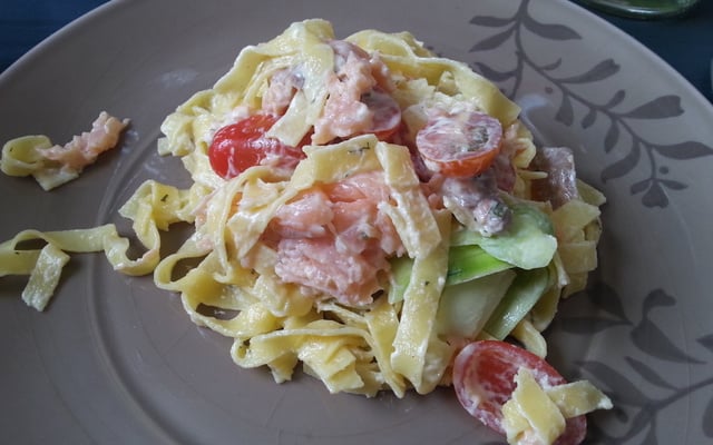 Salade de pâtes au saumon