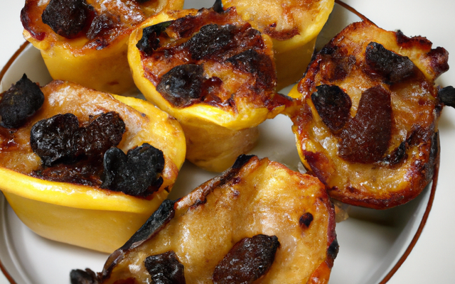 Petits gratins de poires aux raisins secs