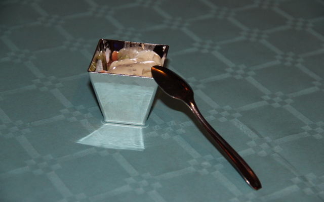 Verrines kiwi saumon