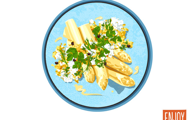 Asperges des Sables des Landes IGP aux œufs et au parmesan