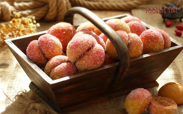 Biscuits en forme de pêche