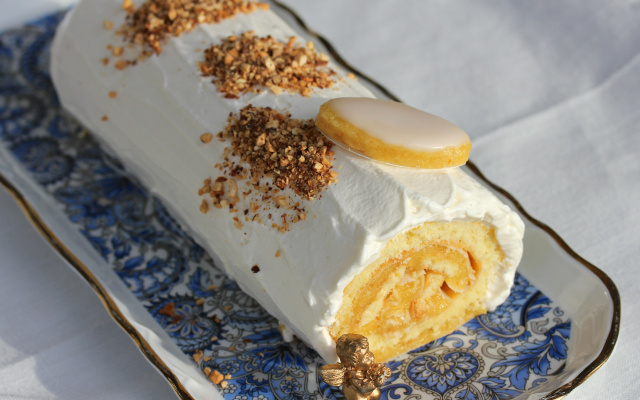 Bûche de Noël à la pâte de calissons