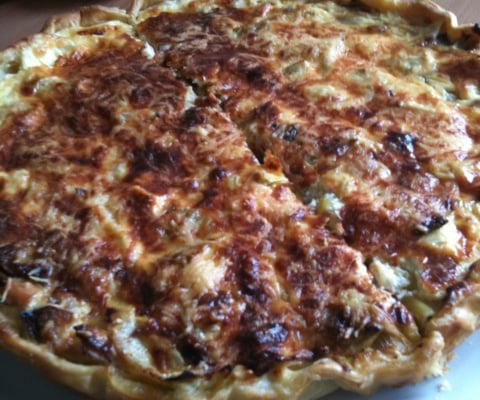 Quiche aux poireaux poulet