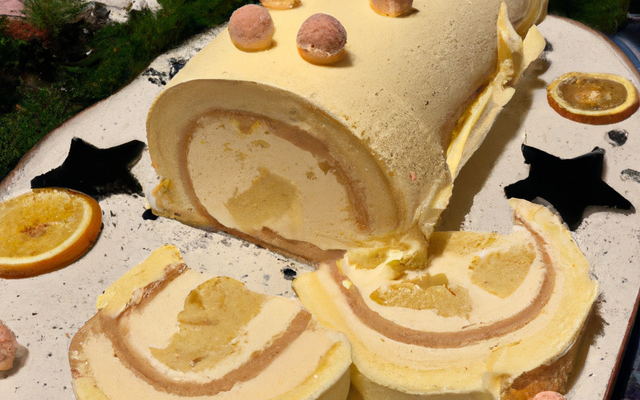 Bûche de Noël façon bavaroise au grand marnier