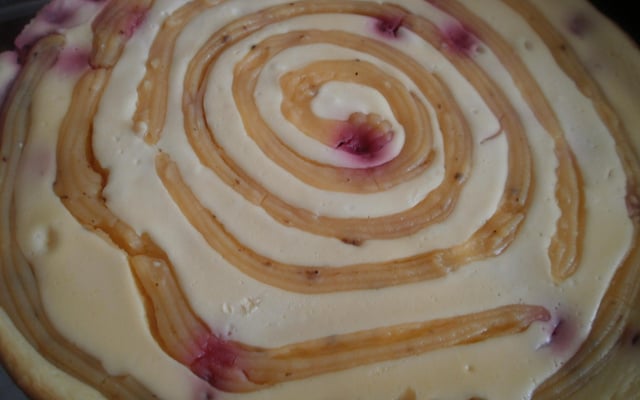 Cheesecake à la framboise et sa spirale de citron