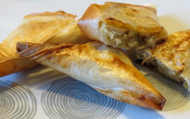 Samoussas de cabillaud au curry