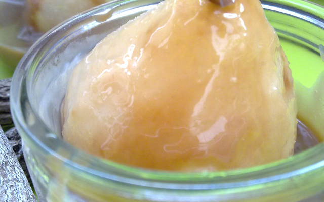Poire au four sauce carambar