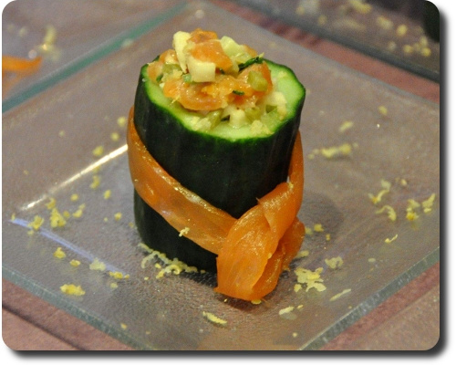 Bouchée fraîcheur au céleri et saumon fumé