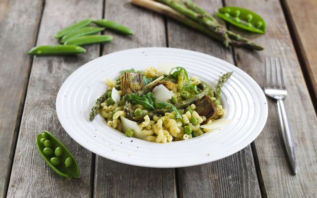 Salade de coquillettes bio toute verte