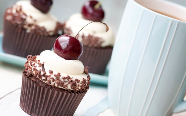Cupcakes forêt noire
