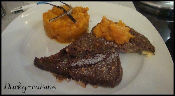 Gratin de pain perdu au potimarron