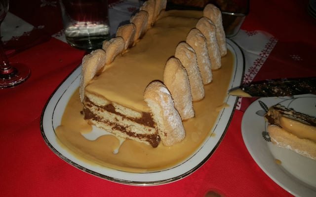 La bûche chocolat caramel