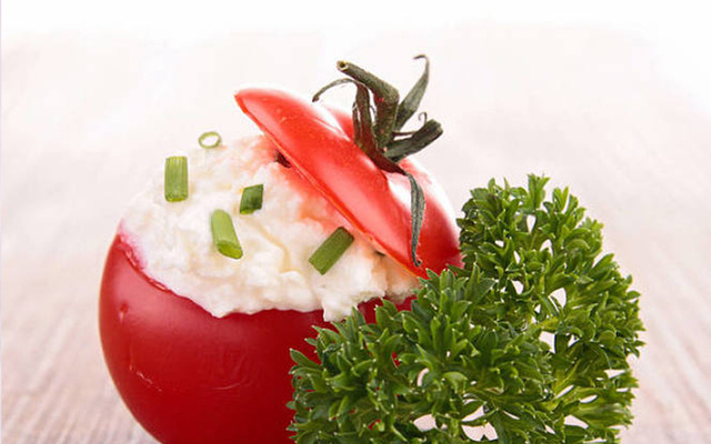 Tomates cerises farcies au fromage