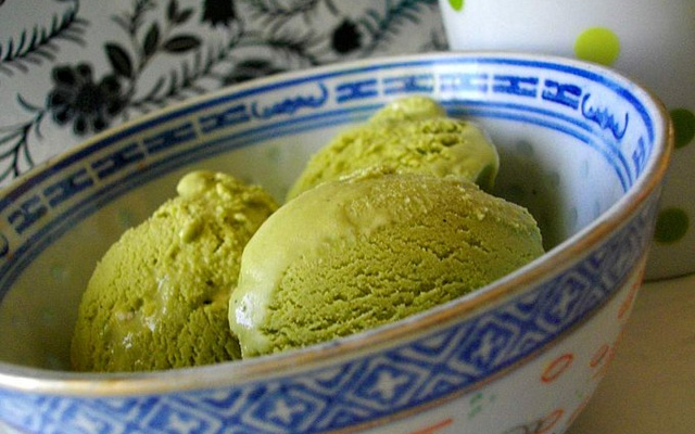 Glace vanille matcha