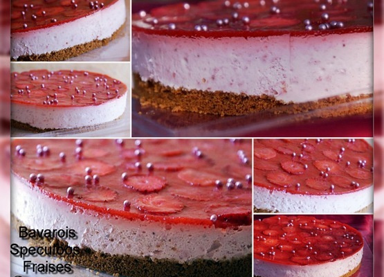 Bavarois fraises-speculoos maison