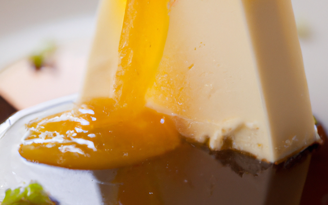 Panais-Fève Tonka sur Panna Cotta de Fourme d'Ambert