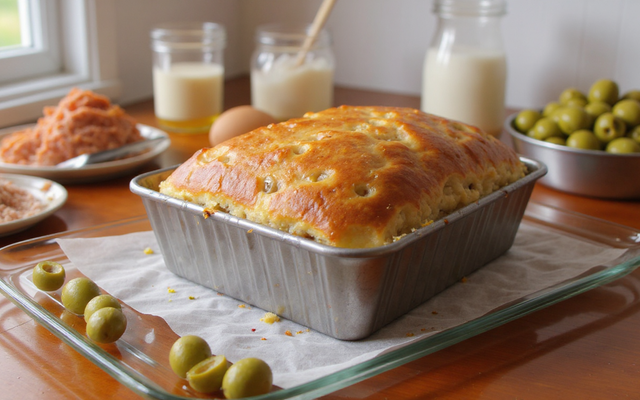 Cake thon olive fromage