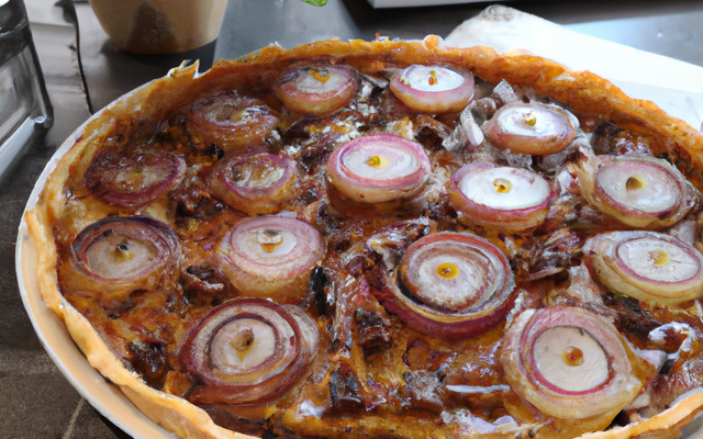 Tarte oignons-magrets