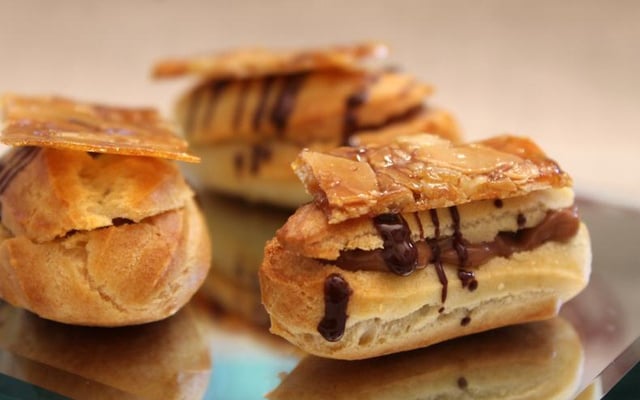 Eclairs gianduja et nougatine