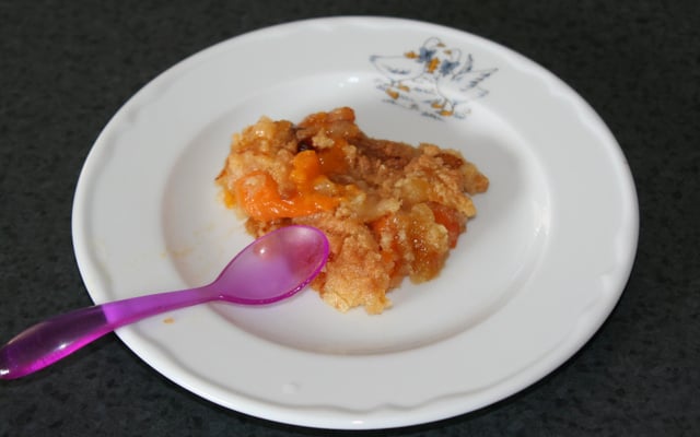 Crumble abricots-raisins-pignons