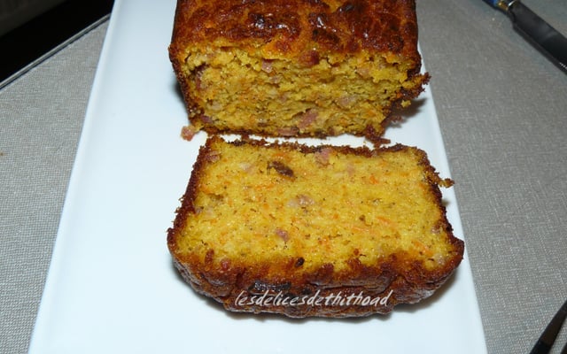 Cake aux carottes et lardons express
