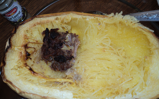 Courgette spaghetti farcie